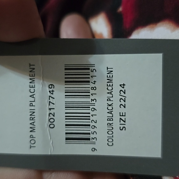 Avenue StudioMarni Placement Top Stylish Multicolor Patterned Size 22/24 NWT - Picture 7 of 10